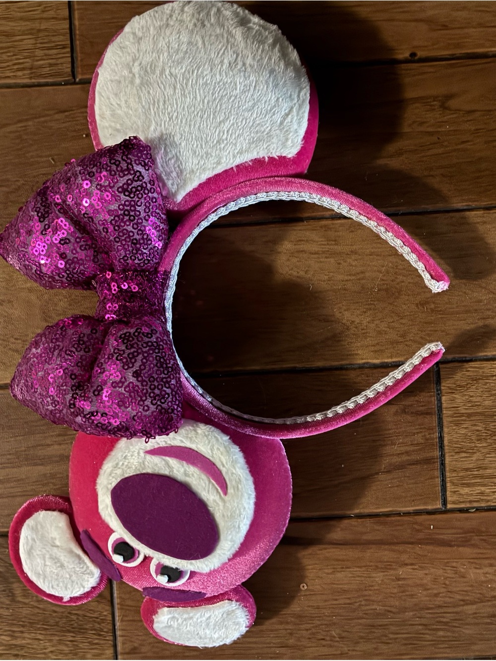 Lotso Bow Plush Mouse Ear Headband - Pink